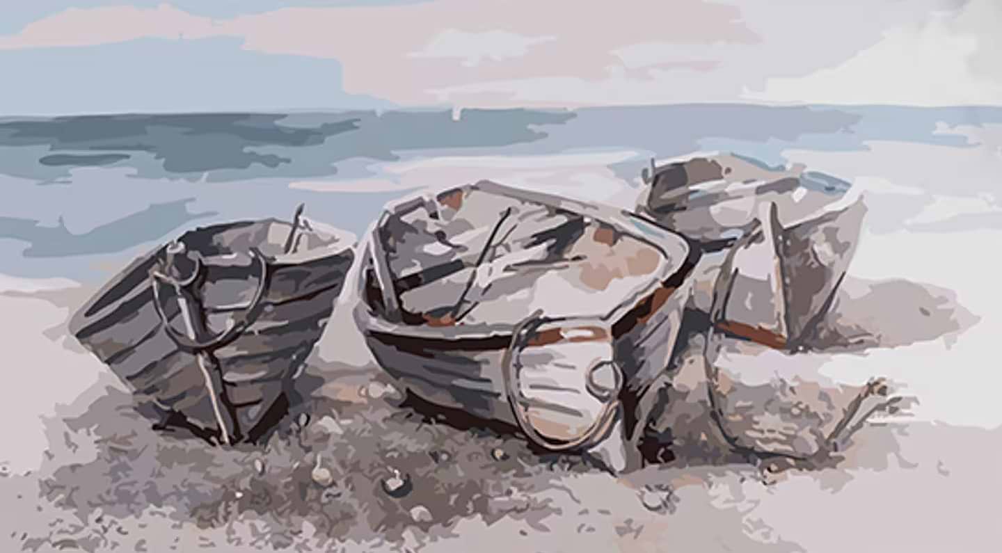 Картина за номерами Strateg Човни на березі моря 50х25 см (WW183)