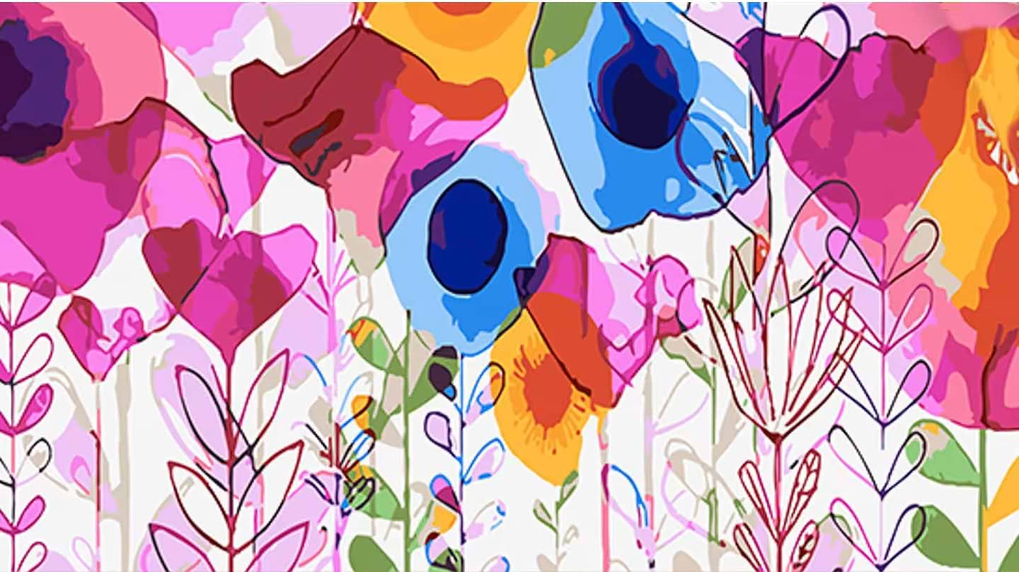 Картина за номерами Strateg Квіткова абстракція 50х25 см (WW189)