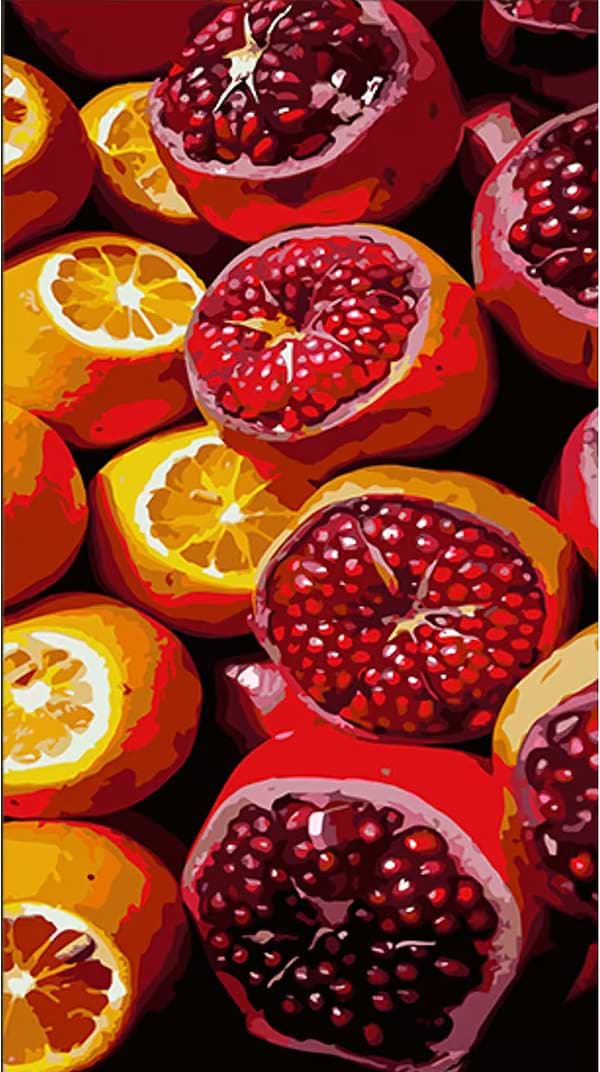 Фото - Картина по номерам Strateg Сочные гранат и апельсин 50х25 см (WW212) Фото - Картина по номерам Strateg Сочные гранат и апельсин 50х25 см (WW212)