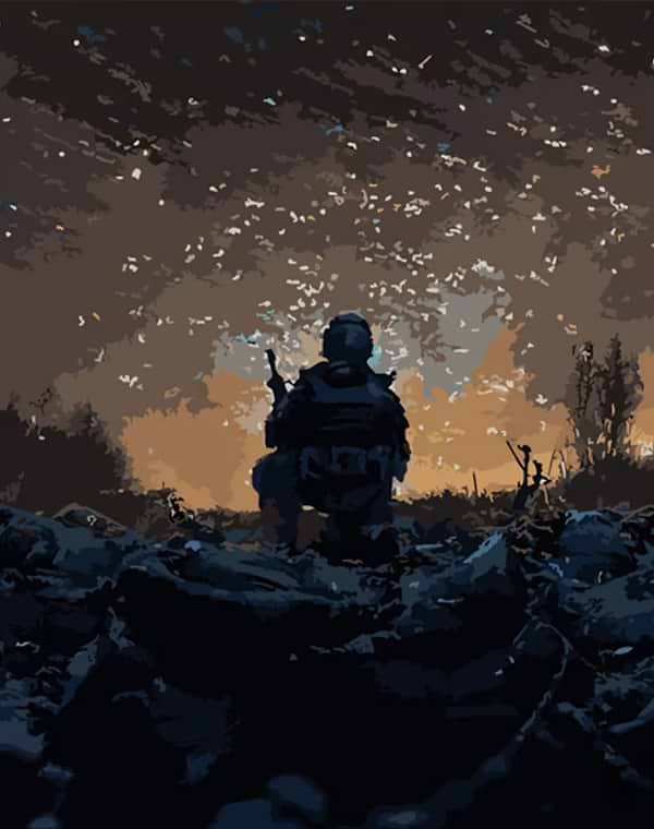 Фото - Картина по номерам Strateg На поле боя 40х50 см (DY332)