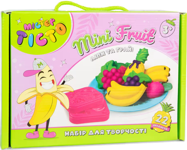 Ліплення з тіста Strateg Містер тісто Mini Fruit українською мовою (41009)