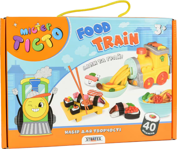 Купити Ліплення з тіста Strateg Містер тісто Food Train українською мовою (41027) - Фото 1 Ліплення з тіста Strateg Містер тісто Food Train українською мовою (41027) - Фото 1