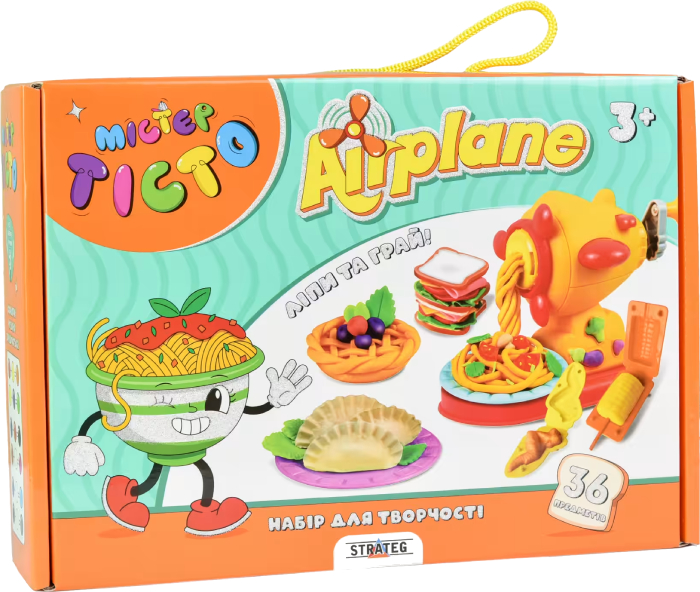 Ліплення з тіста Strateg Містер тісто Airplane українською мовою (41019)