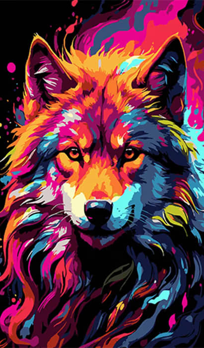 Картина за номерами Strateg Абстракція вовчого вогню 50х25 см (BH5025-3)