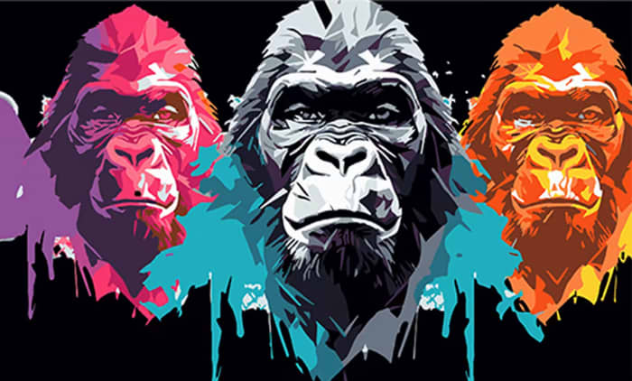 Картина по номерам Strateg Энергия приматов 50х25 см (BH5025-11)