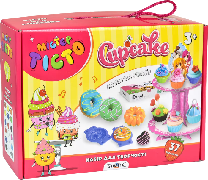 Купити Ліплення з тіста Strateg Містер тісто Cupcake українською мовою (41016) - Фото 1 Ліплення з тіста Strateg Містер тісто Cupcake українською мовою (41016) - Фото 1