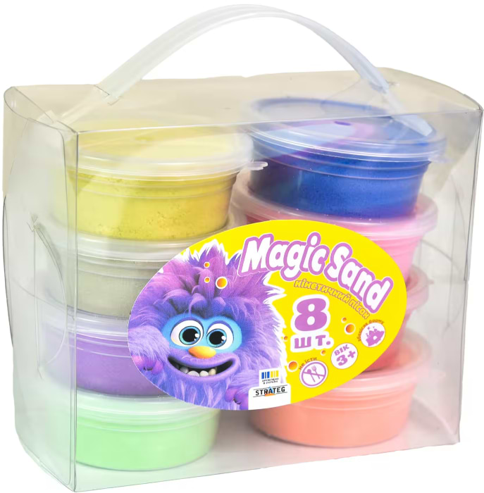 Кинетический песок Strateg Magic sand 8 шт. (39406)