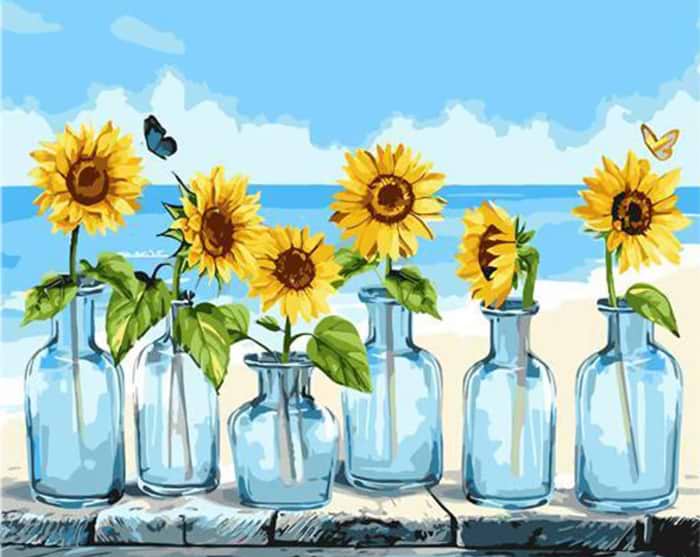 Купити Картина за номерами Strateg Соняшники біля моря 40х50 см (MZ001) - Фото 1 Картина за номерами Strateg Соняшники біля моря 40х50 см (MZ001) - Фото 1