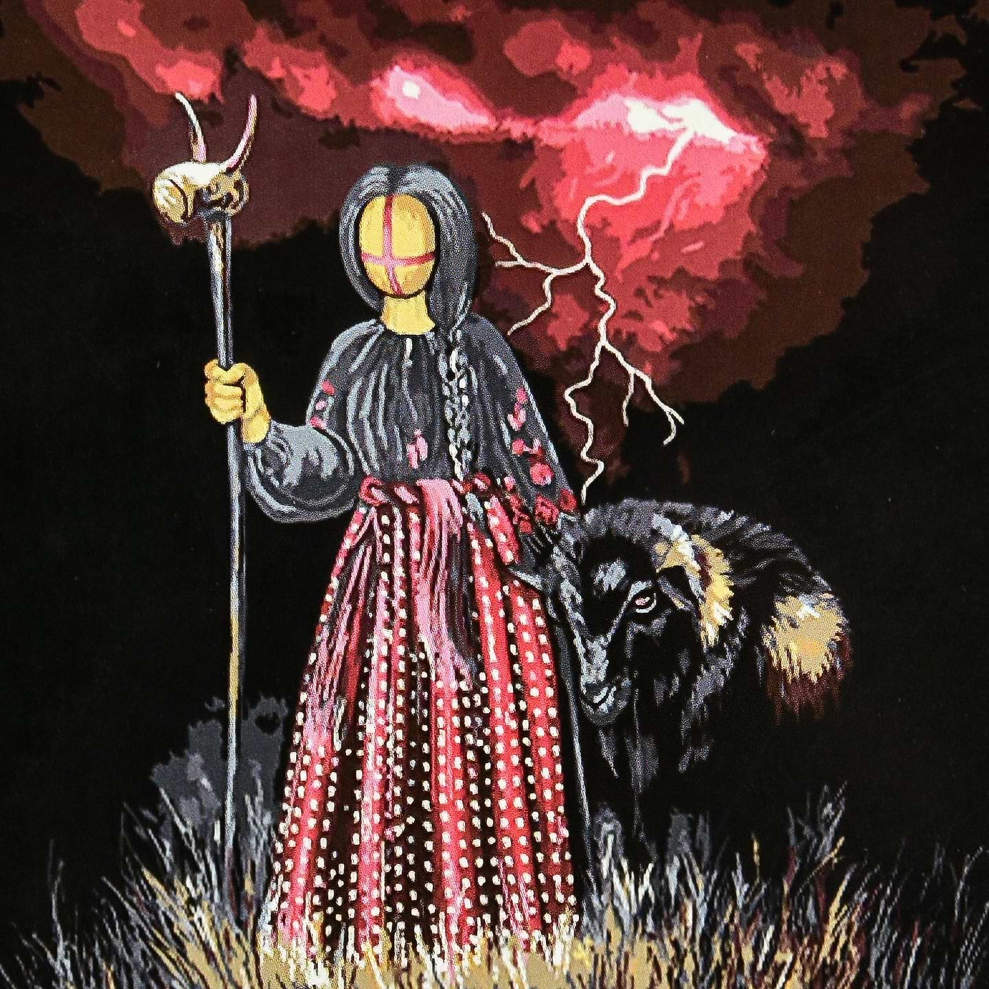 Картина по номерам Strateg Молниеносная на черном фоне 40х40 см (AV4040-85)