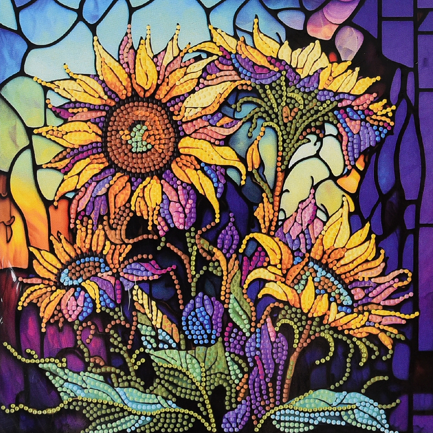 Алмазний живопис Strateg Дивовижні соняхи 30х30 см (DEEX16307)