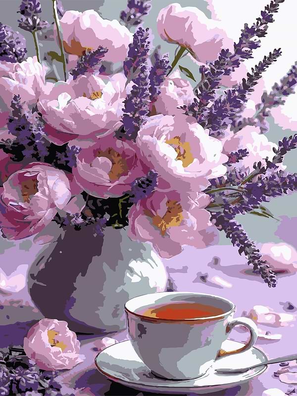 Фото - Картина за номерами Strateg Весняне цвітіння 30х40 (SS-1252)