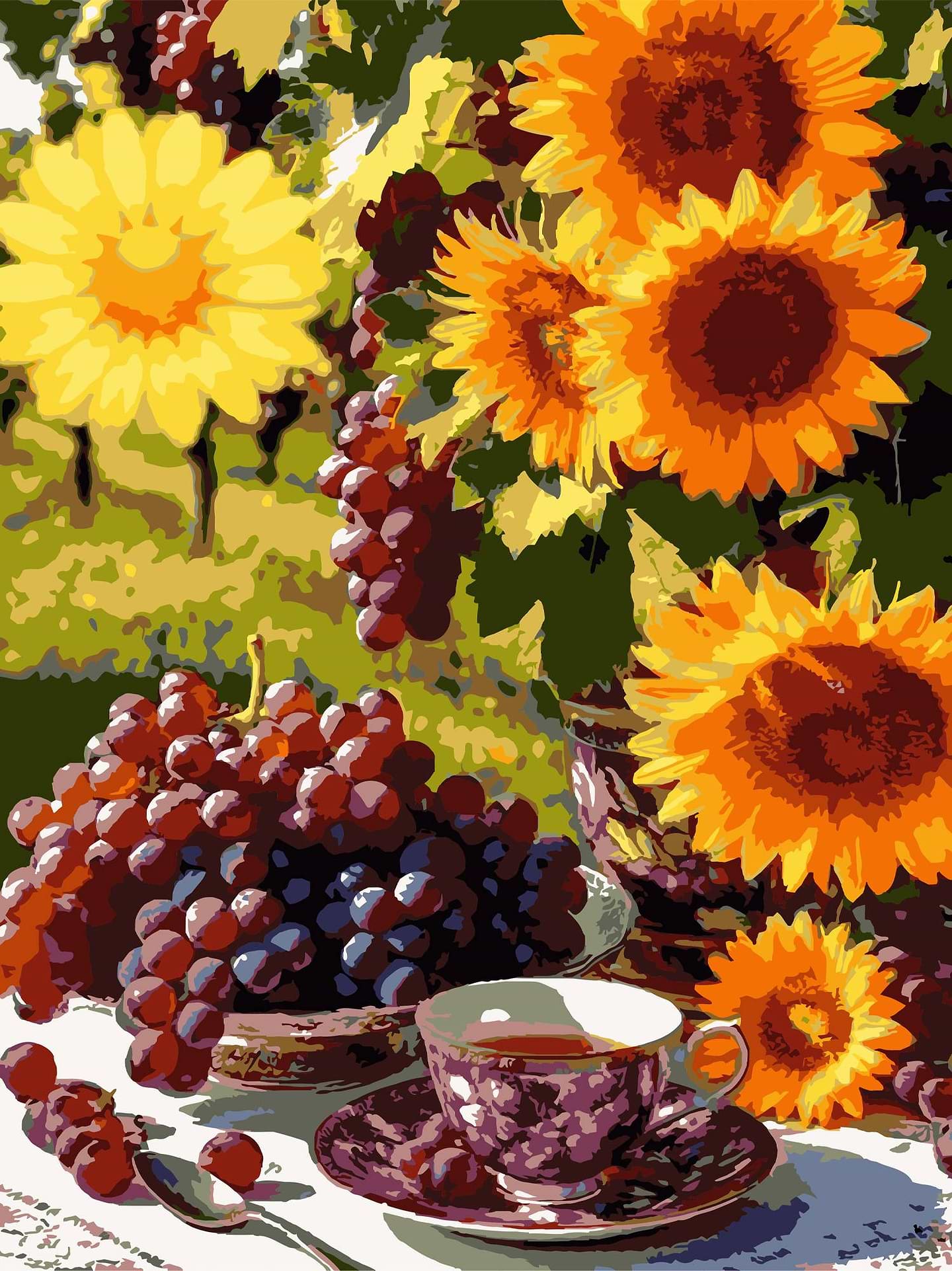 Картина за номерами Strateg Соняшникове літо 30х40 (SS-1255)