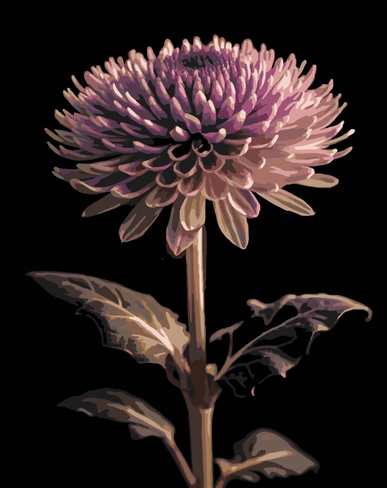 Картина за номерами Strateg Георгина 40х50 (AH1291)