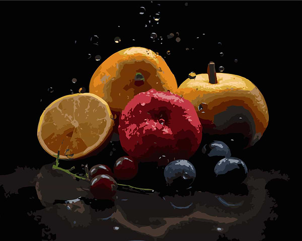 Фото - Картина за номерами Strateg Фруктова композиція 40х50 (AH1245)