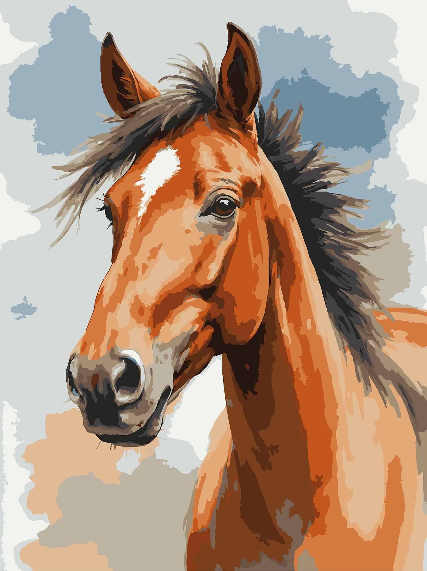 Картина за номерами Strateg Кінь у світлі 30х40 (SS-1307)