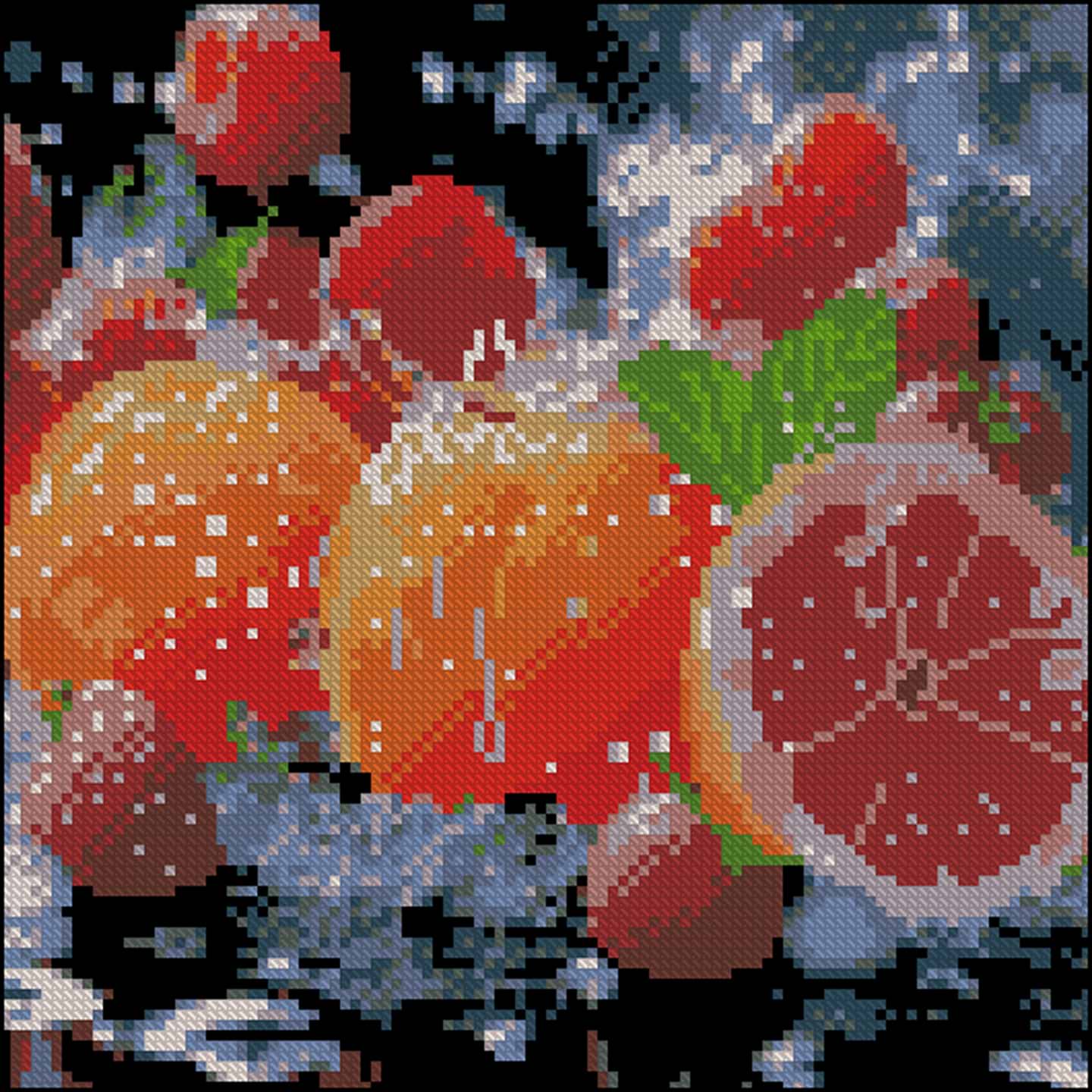 Алмазная живопись Strateg Цитрусовая свежесть 30х30 (YZ3030-07)