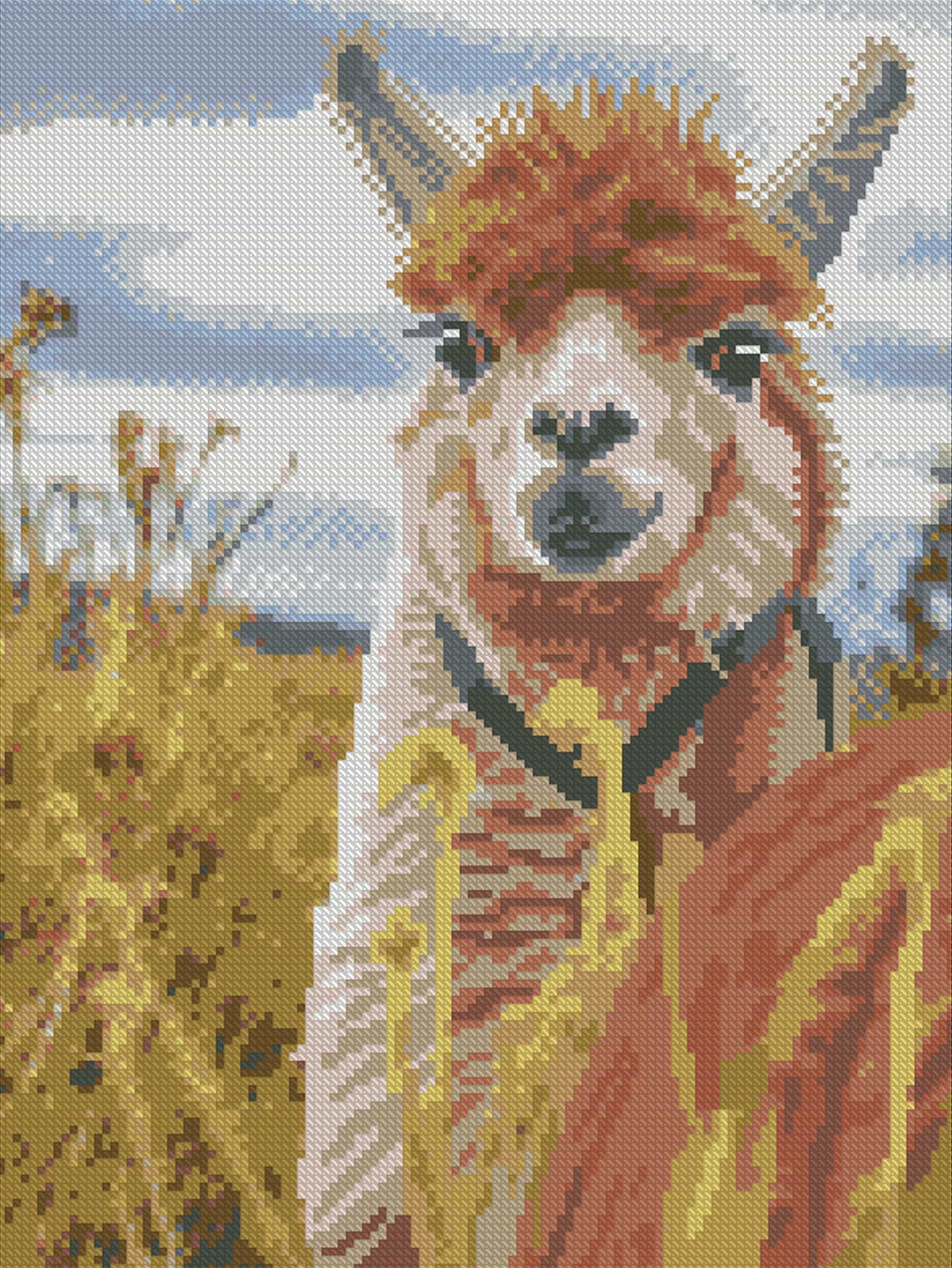 Алмазний живопис Strateg Лама в горах 30х40 (FZ3040-01)