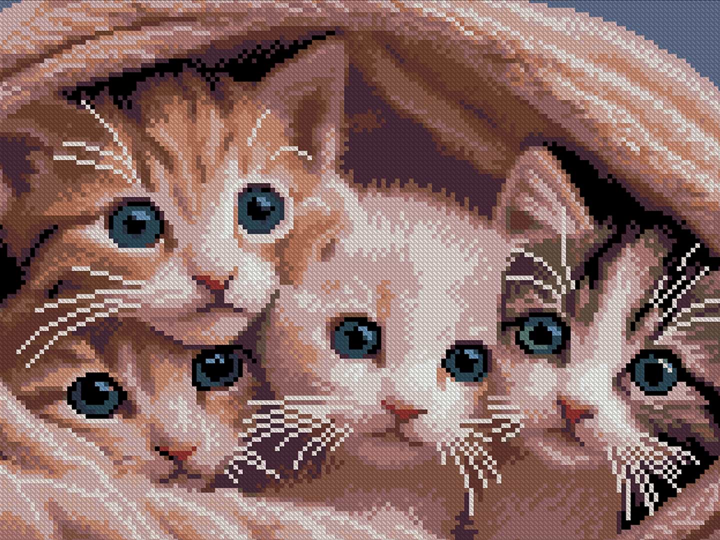 Алмазний живопис Strateg Милі кошенята 30х40 (FZ3040-04)