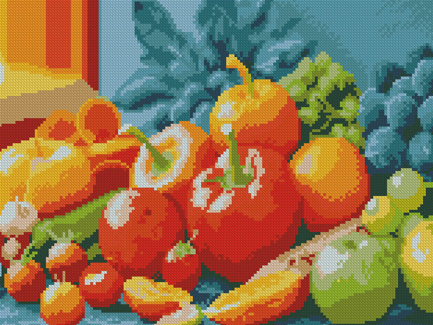 Алмазний живопис Strateg Вітаммінне асорті 30х40 (FZ3040-17)