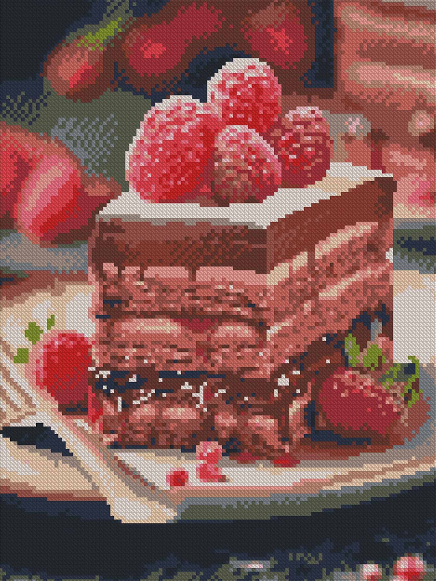 Алмазний живопис Strateg Шоколадний десерт 30х40 (FZ3040-23)