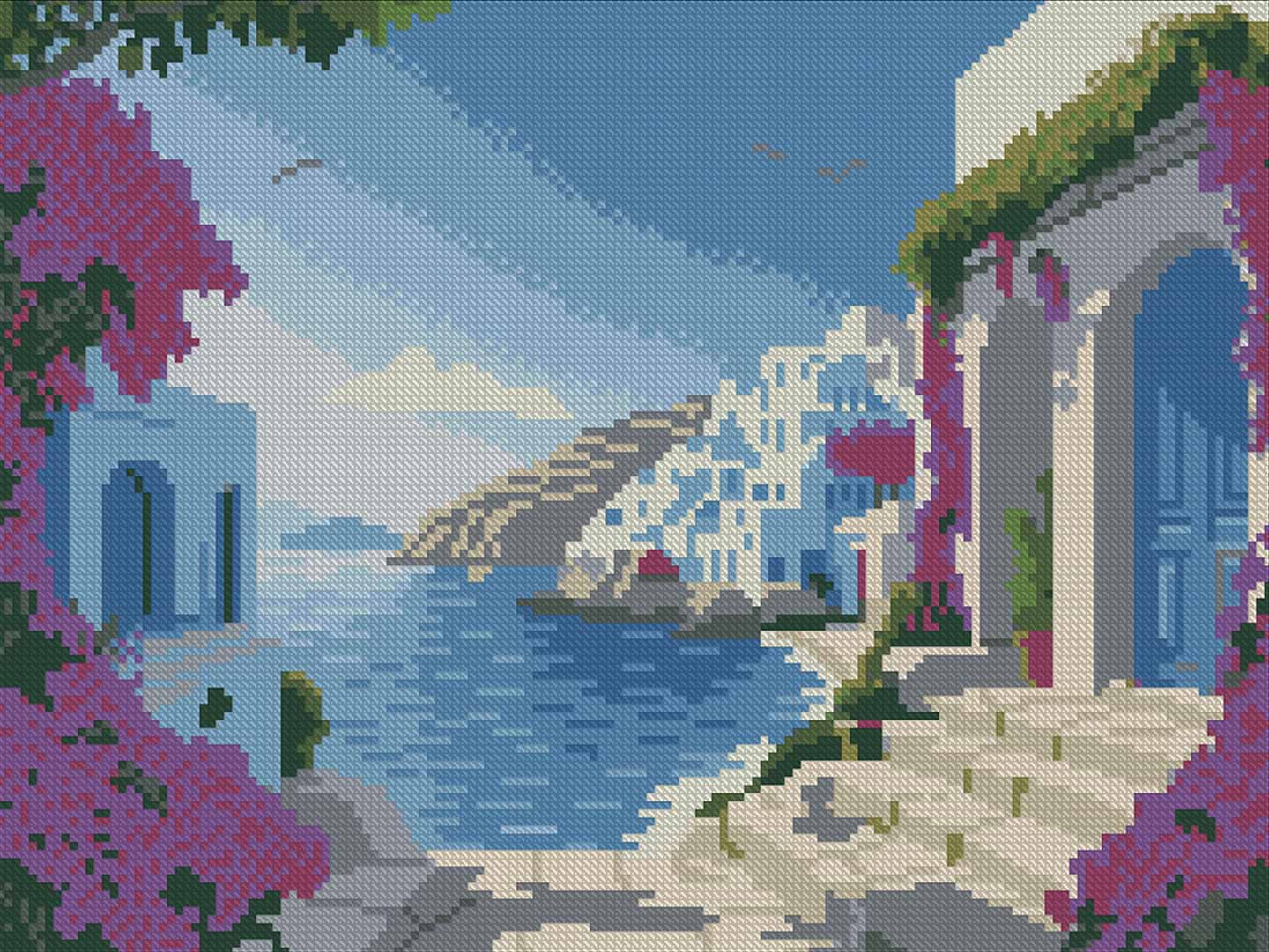 Алмазний живопис Strateg Грецьке у збережжя 30х40 (FZ3040-33)