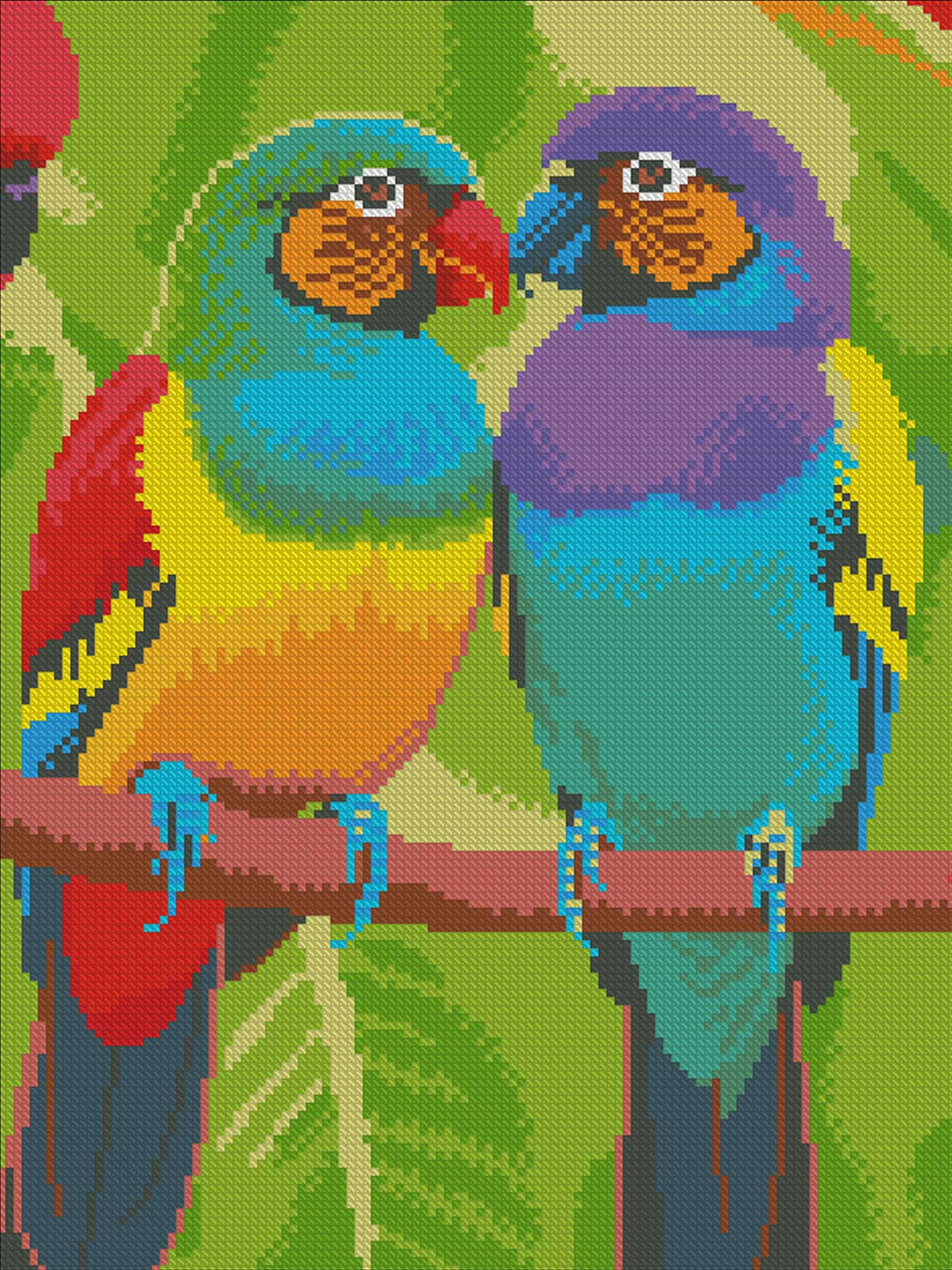 Алмазний живопис Strateg Пара птахів 30х40 (FZ3040-37)