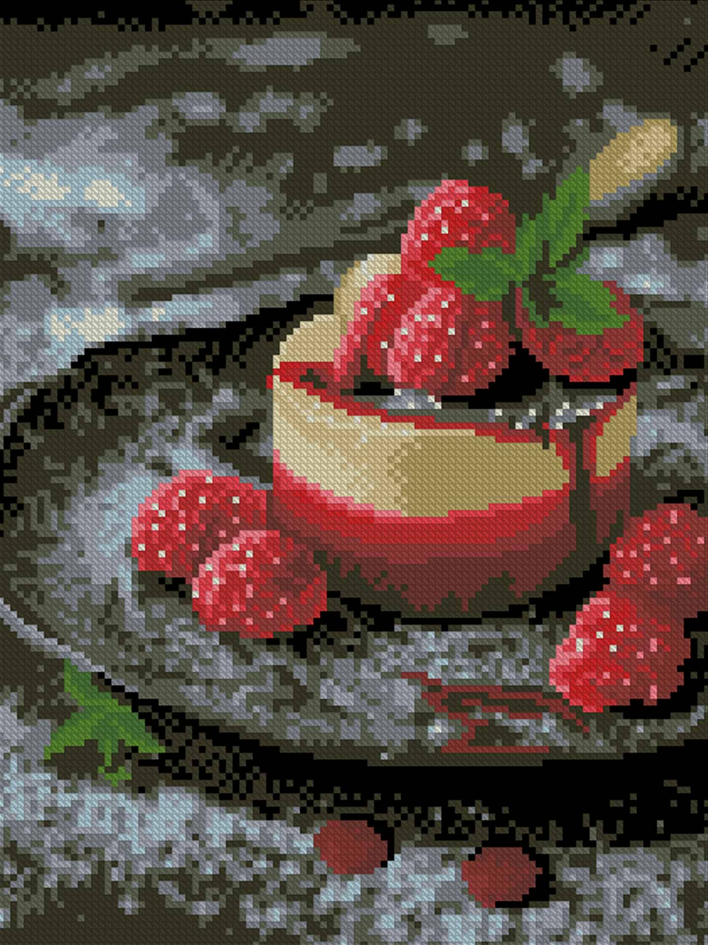 Алмазная живопись Strateg Малиновый десерт 30х40 (ZAV3040-56)