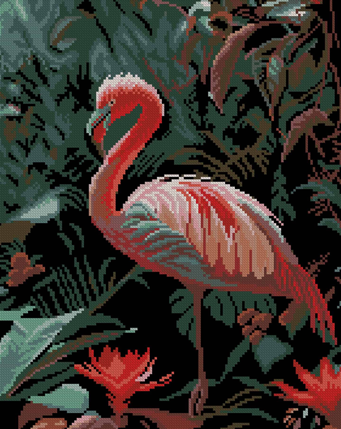 Алмазная живопись Strateg Королевский фламинго 40х50 (ZAV4050-55)