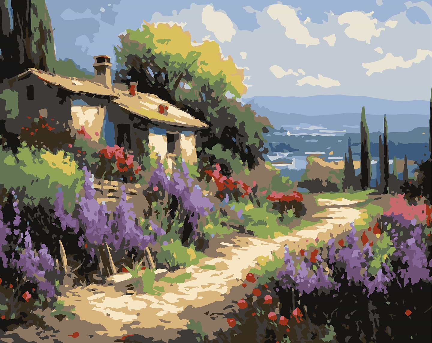 Картина по номерам Strateg Живописная тропа 40х50 (VG033)