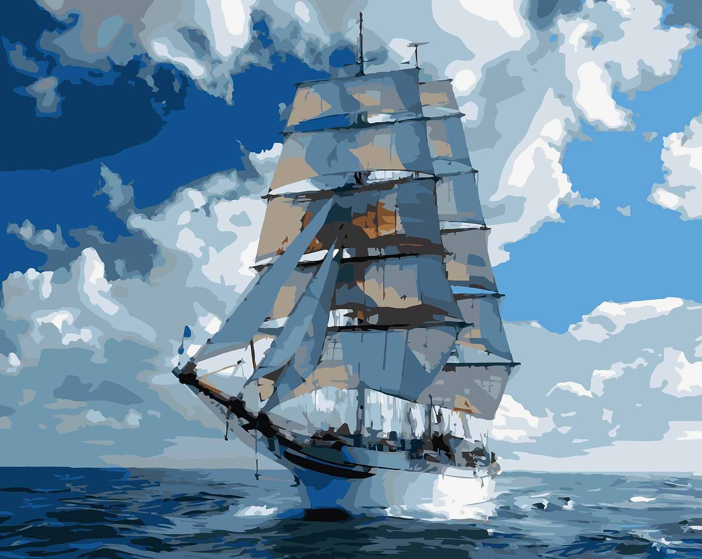 Картина по номерам Strateg Под парусами 40х50 (VG037)