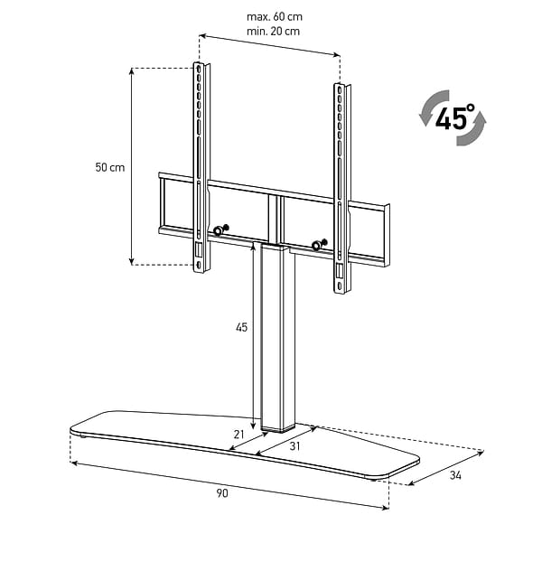 Фото - Тумба для телевизора Sonorous PL 2345-B-SLV