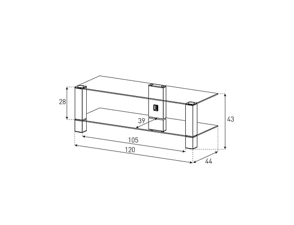 Фото - Тумба для телевизора Sonorous PL 3410-B-INX