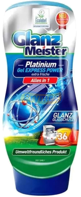 Гель для посудомоечной машины Glanz Meister Platinum 720 мл (4260418933178)