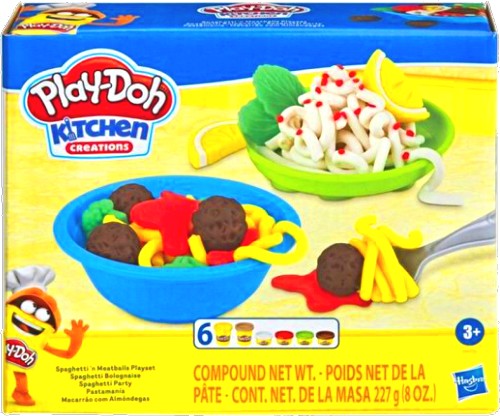 Фото - Набори для ліплення Play Doh Hasbro Play-Doh Кухонні приналежності SPAGHETTI N MEATBALLS PLAYSET (E7253_E8680)