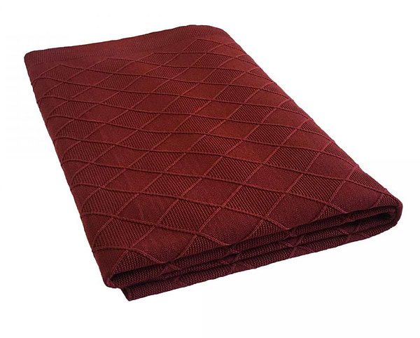 Фото - Плед односпальний Прованс Touch винний 90х130 см (015469)