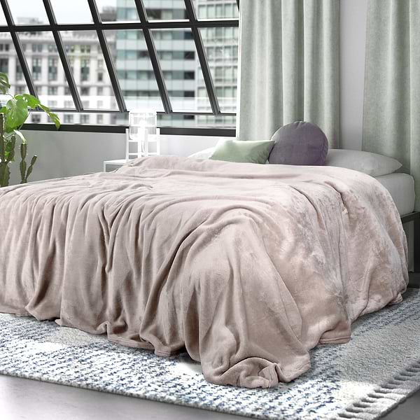 Фото - Плед двоспальний Ярослав Фліс кава 170х200 (45077)