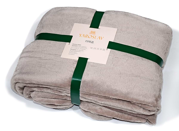 Фото - Плед двоспальний Ярослав Фліс кава 170х200 (45077)