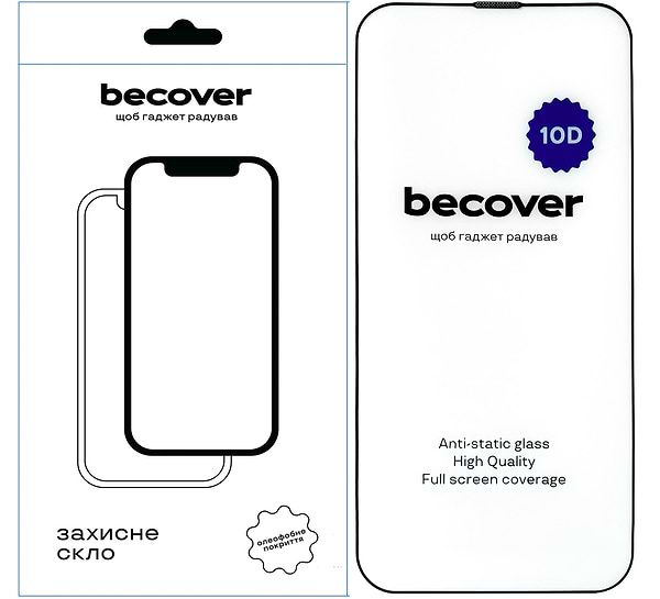 Фото - Захисне скло для смартфона BeCover for Apple iPhone 13 Pro Max 10D Black (711515)