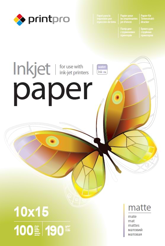 Фото - Фотобумага 10х15 PrintPro 190g/m2, 10x15, 100л (PME1901004R)