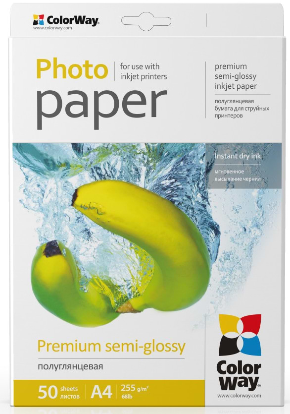 Фото - Фотопапір Colorway 255g/m2, А4, 50л (PNG255050A4)