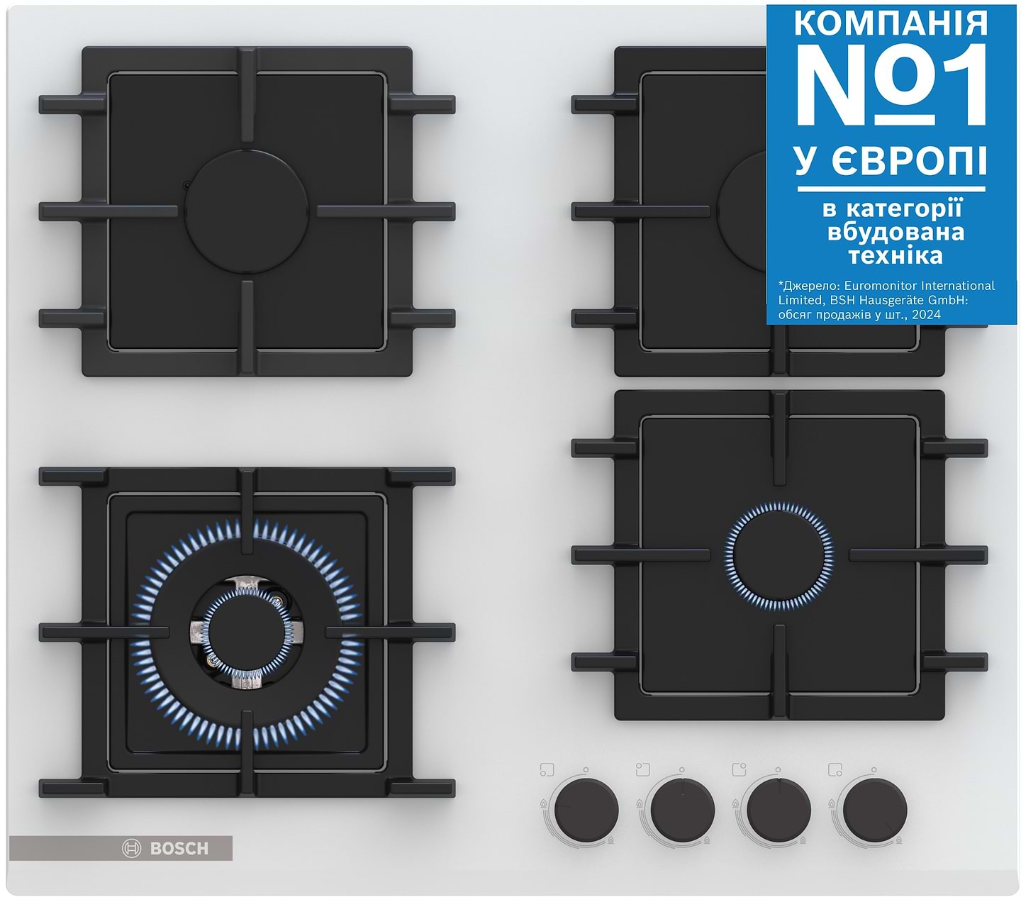Варочная панель газовая Bosch PNK6B2P40R - Фото 1