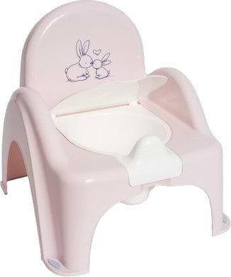 Горшок детский Tega Baby стульчик Зайчики с музыкой Розовый (PO-065-104) - Фото 1