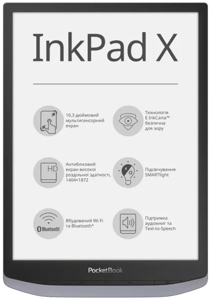 Фото - Электронная книга PocketBook 1040 X, Metallic grey (PB1040-J-CIS)