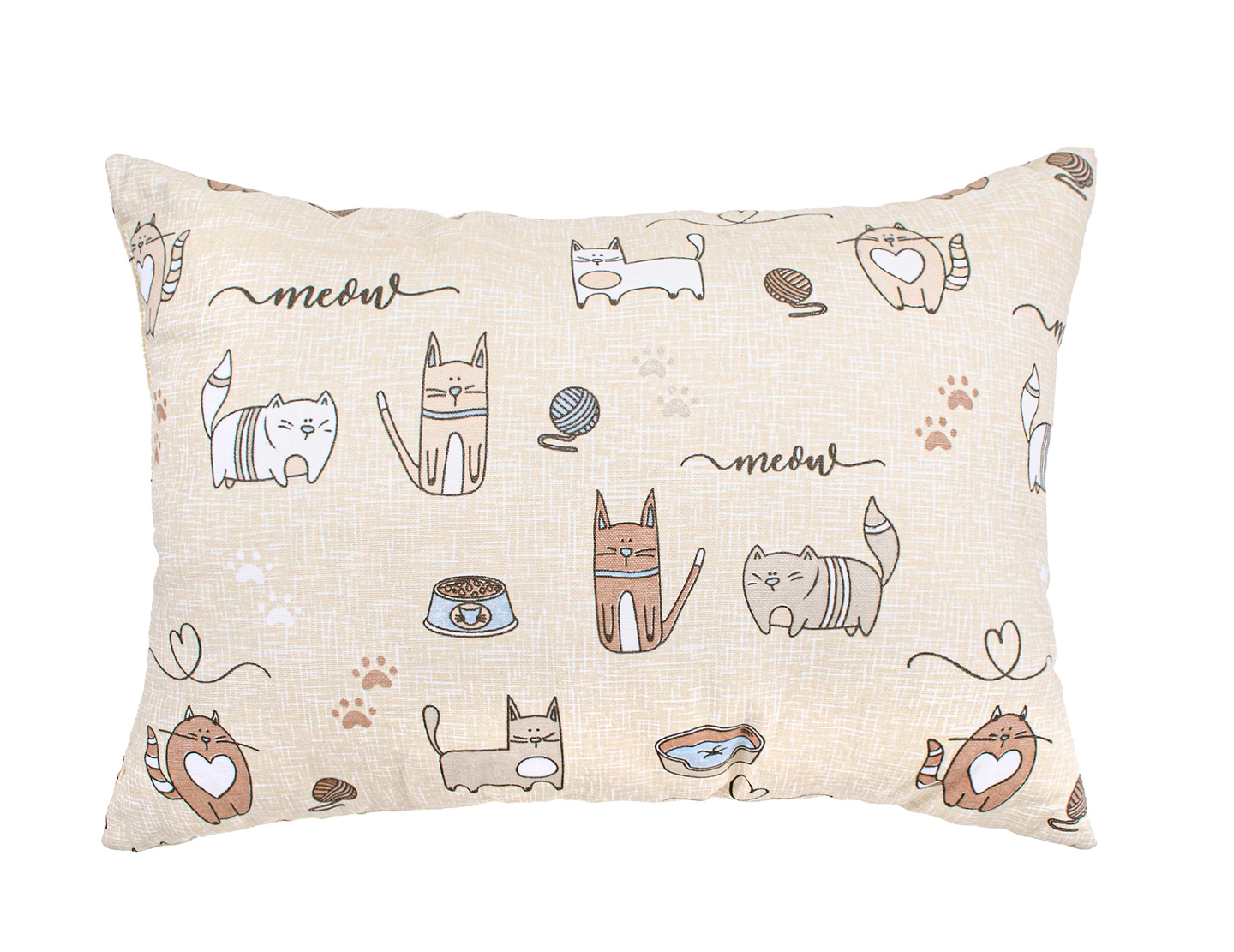 Подушка декоративна Home Line Полупанама кіт на кухні пісочний 35х50 (175279)