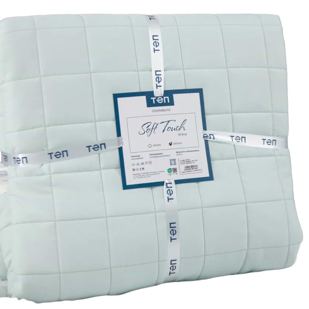 Покрывало двуспальное ТЕП SOFT TOUCH 220х240 см Мята (4-04205_30278)