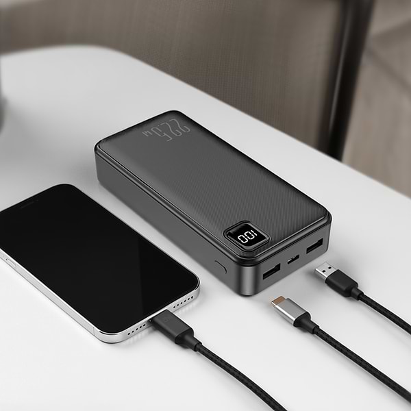 Фото - Батарея мобильная Forever TB-300L PD QC 22,5W 20000 mAh black