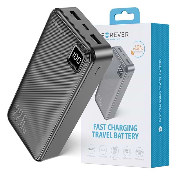 Фото - Батарея мобильная Forever TB-300L PD QC 22,5W 20000 mAh black