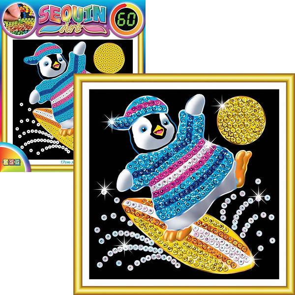 Фото - Набір для творчості з паєток Sequin Art 60 Пінгвін (SA1328)