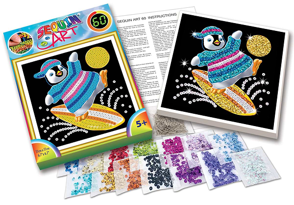 Фото - Набір для творчості з паєток Sequin Art 60 Пінгвін (SA1328)