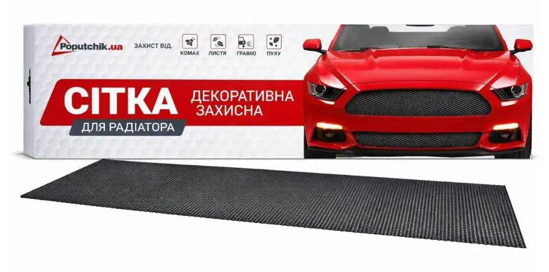 Сетка декоративно-защитная для радиатора Poputchik СОТА 100х30 см №107.03 (151-103-107.03-К)